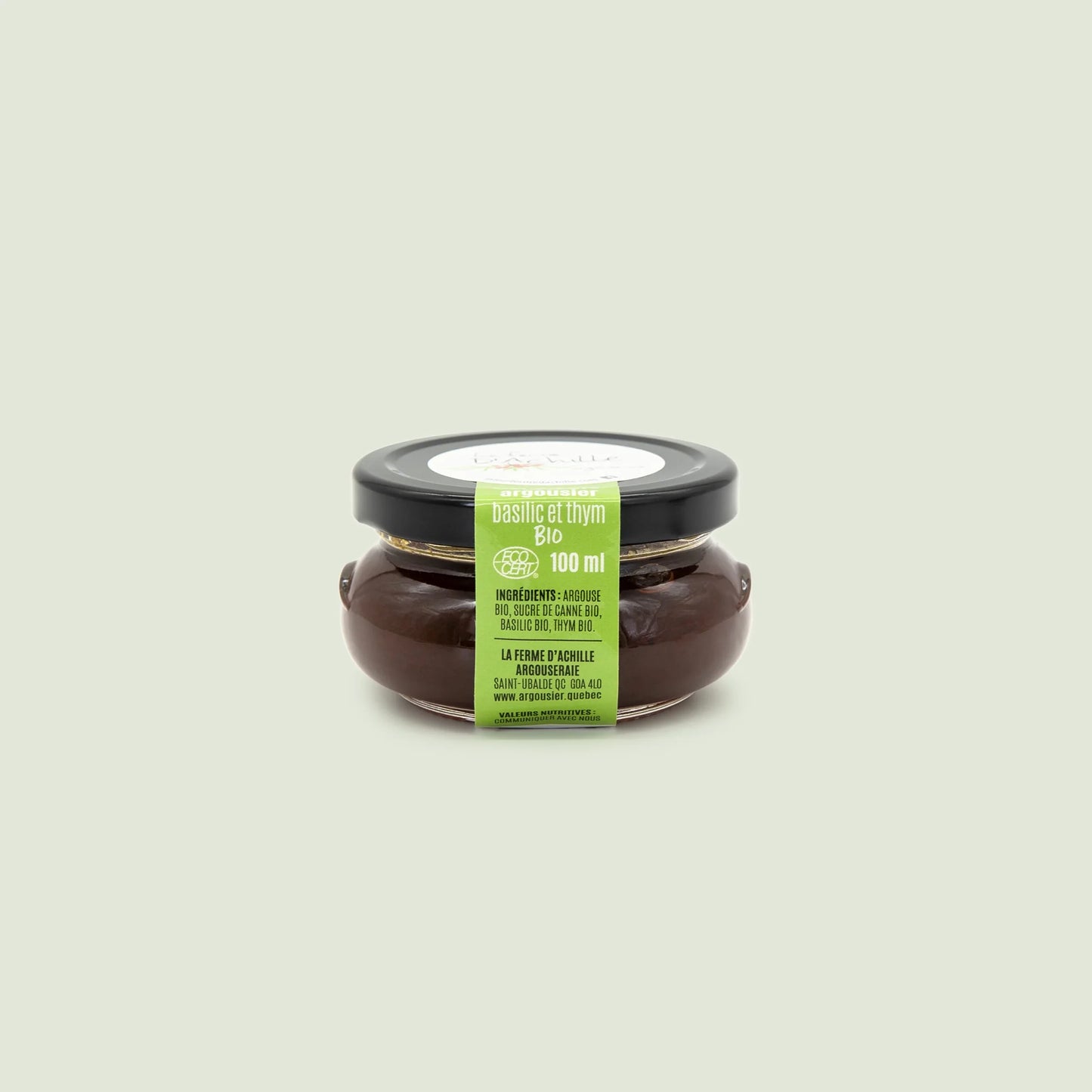 Confiture à l'argousier, basilic et thym
Ferme d'Achille