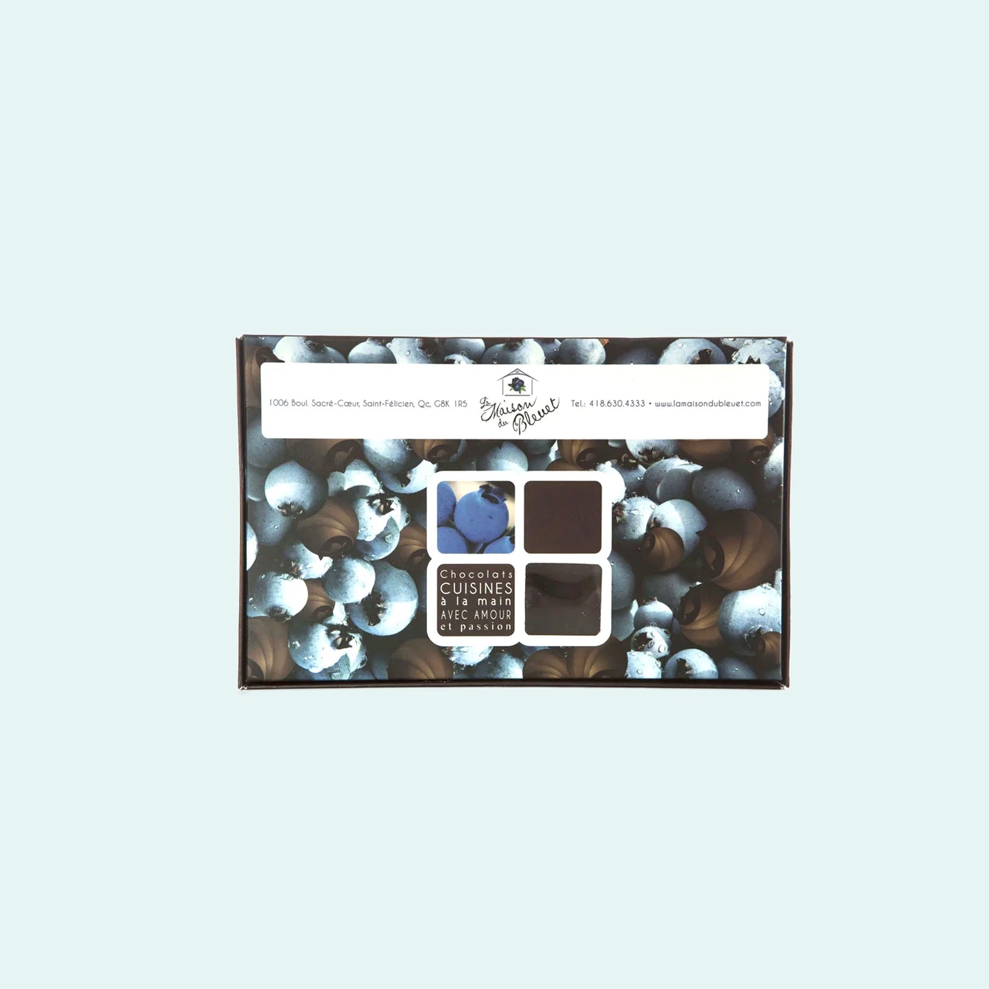 Chocolat noir aux bleuets séchés Maison du bleuet