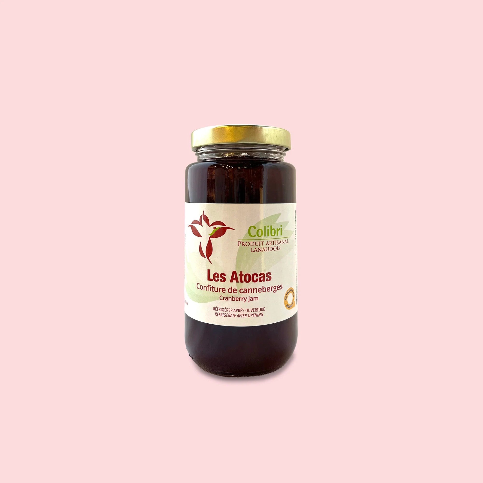 Confiture de canneberge Atoca Colibri – Marché des saveurs du Québec